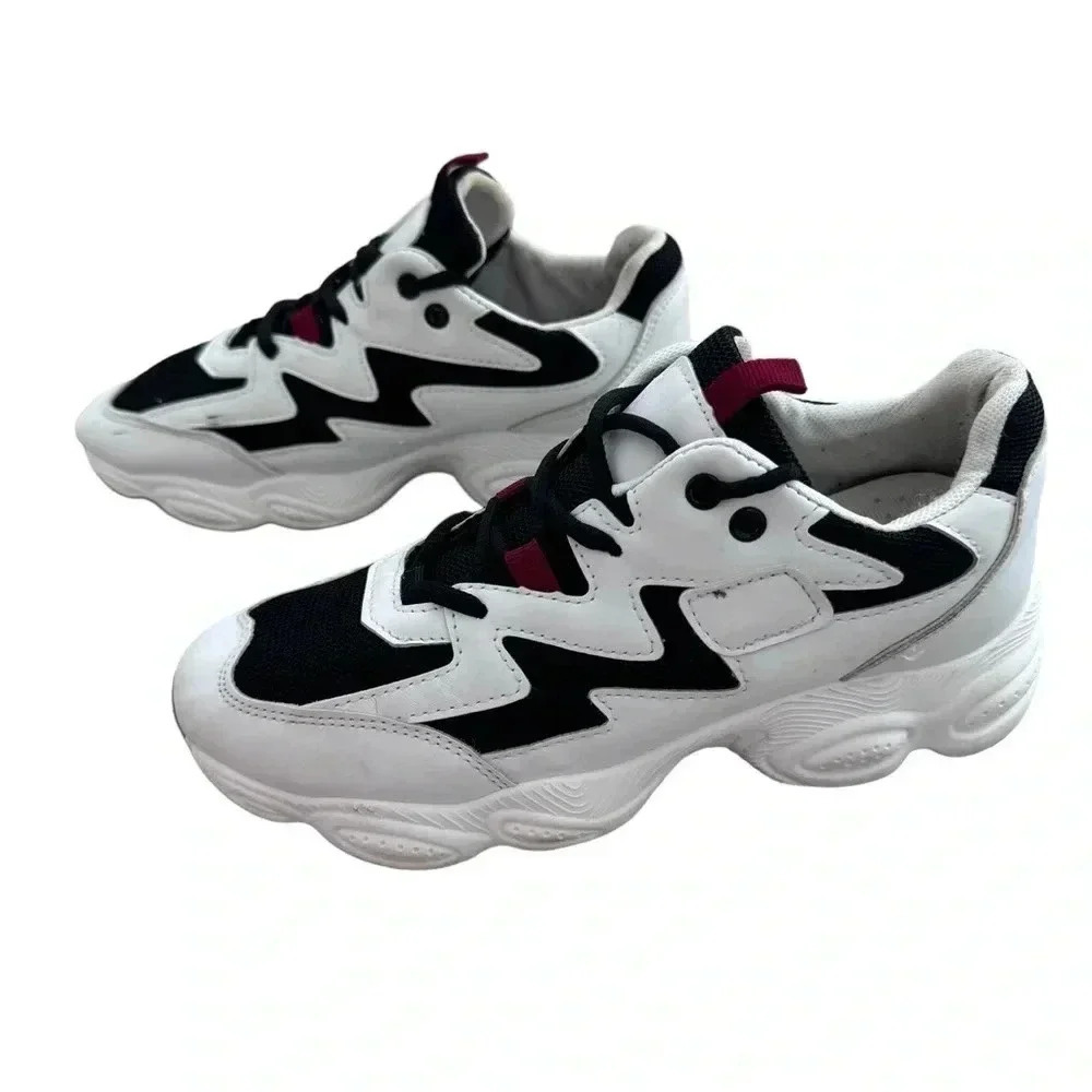 Black And White Chunky Sneaker, Women’s Size 8.5-9 - Picture 2 of 9